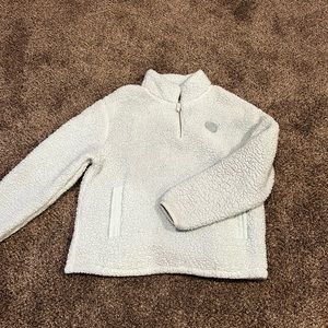 ivory ella half zip sherpa